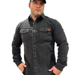 Cowboy #2 - Black Long Sleeves Jeans Shirt for Men - Sarman Fashion - Wholesale Clothing Fashion Brand for Men from Canada