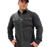 Cowboy #2 - Black Long Sleeves Jeans Shirt for Men - Sarman Fashion - Wholesale Clothing Fashion Brand for Men from Canada