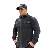 Cowboy #2 - Black Long Sleeves Jeans Shirt for Men - Sarman Fashion - Wholesale Clothing Fashion Brand for Men from Canada