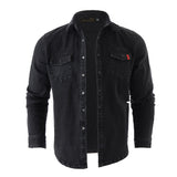 Cowboy #2 - Black Long Sleeves Jeans Shirt for Men (PRE-ORDER DISPATCH DATE 25 DECEMBER 2023) - Sarman Fashion - Wholesale Clothing Fashion Brand for Men from Canada