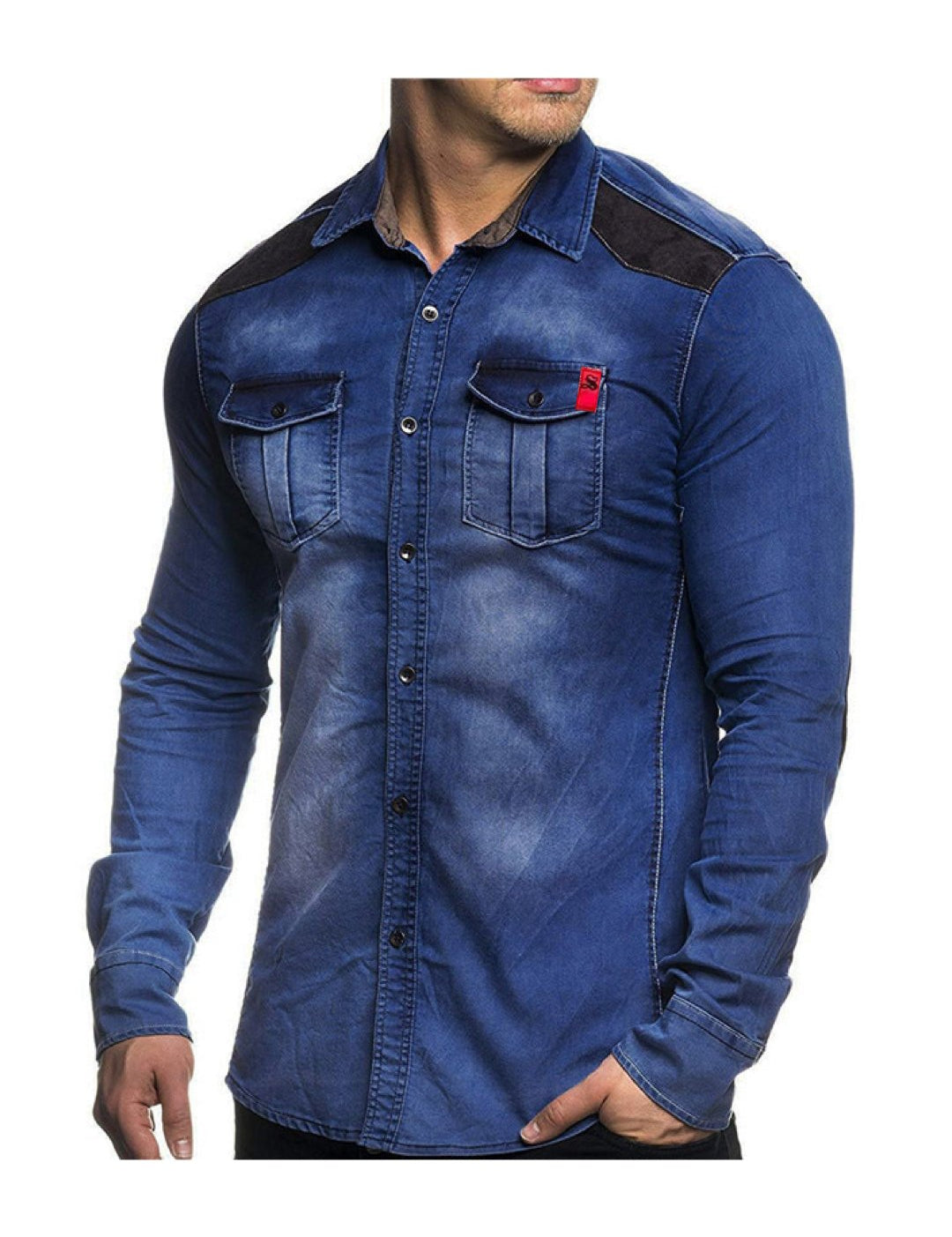 Cowboy #4 - Long Sleeves Shirt for Men - Sarman Fashion - Wholesale Clothing Fashion Brand for Men from Canada