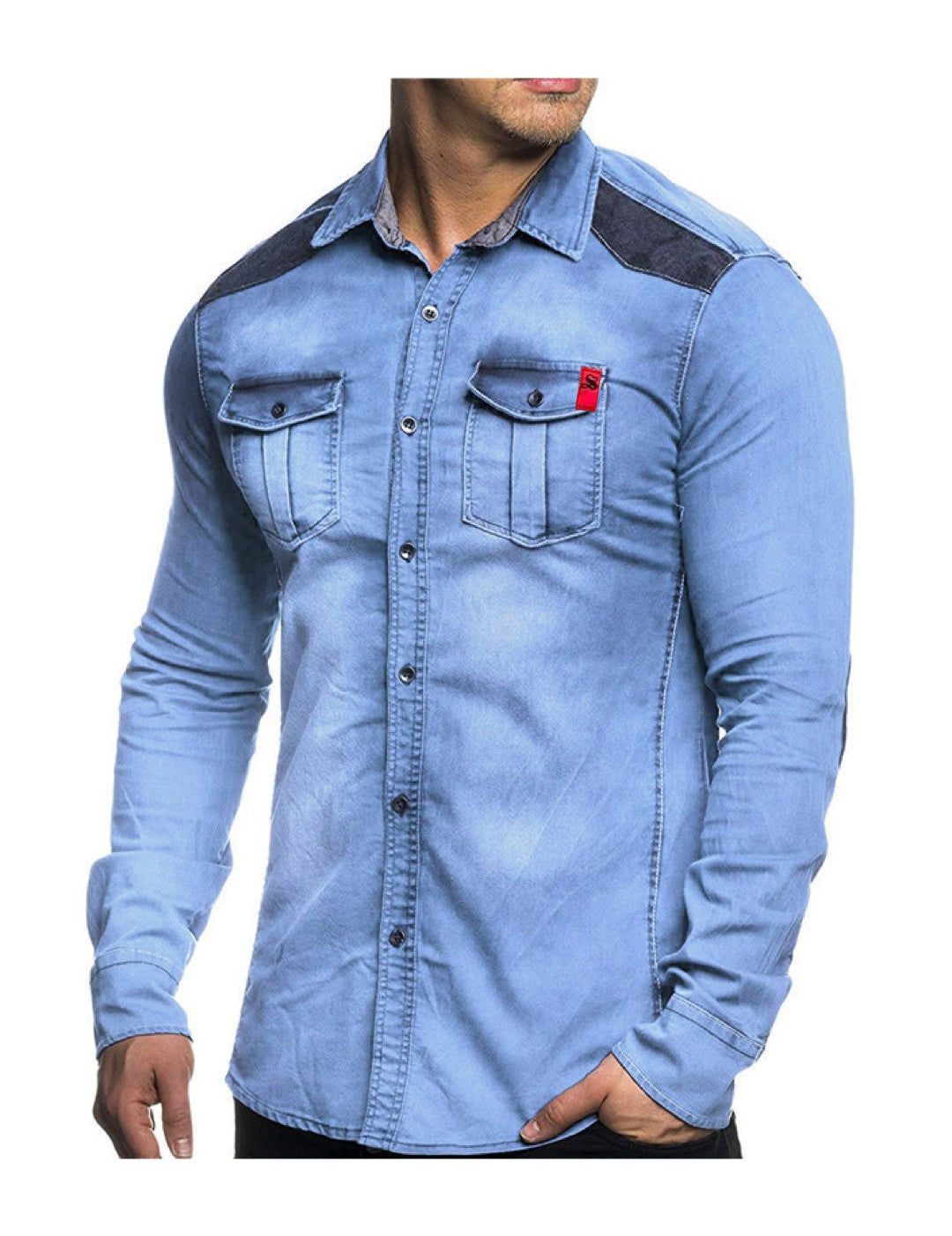 Cowboy #4 - Long Sleeves Shirt for Men - Sarman Fashion - Wholesale Clothing Fashion Brand for Men from Canada