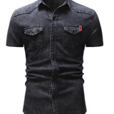 Cowboy #7 - Short Sleeves Shirt for Men - Sarman Fashion - Wholesale Clothing Fashion Brand for Men from Canada