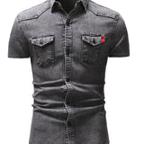 Cowboy #7 - Short Sleeves Shirt for Men - Sarman Fashion - Wholesale Clothing Fashion Brand for Men from Canada