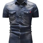 Cowboy #7 - Short Sleeves Shirt for Men - Sarman Fashion - Wholesale Clothing Fashion Brand for Men from Canada