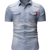 Cowboy #7 - Short Sleeves Shirt for Men - Sarman Fashion - Wholesale Clothing Fashion Brand for Men from Canada