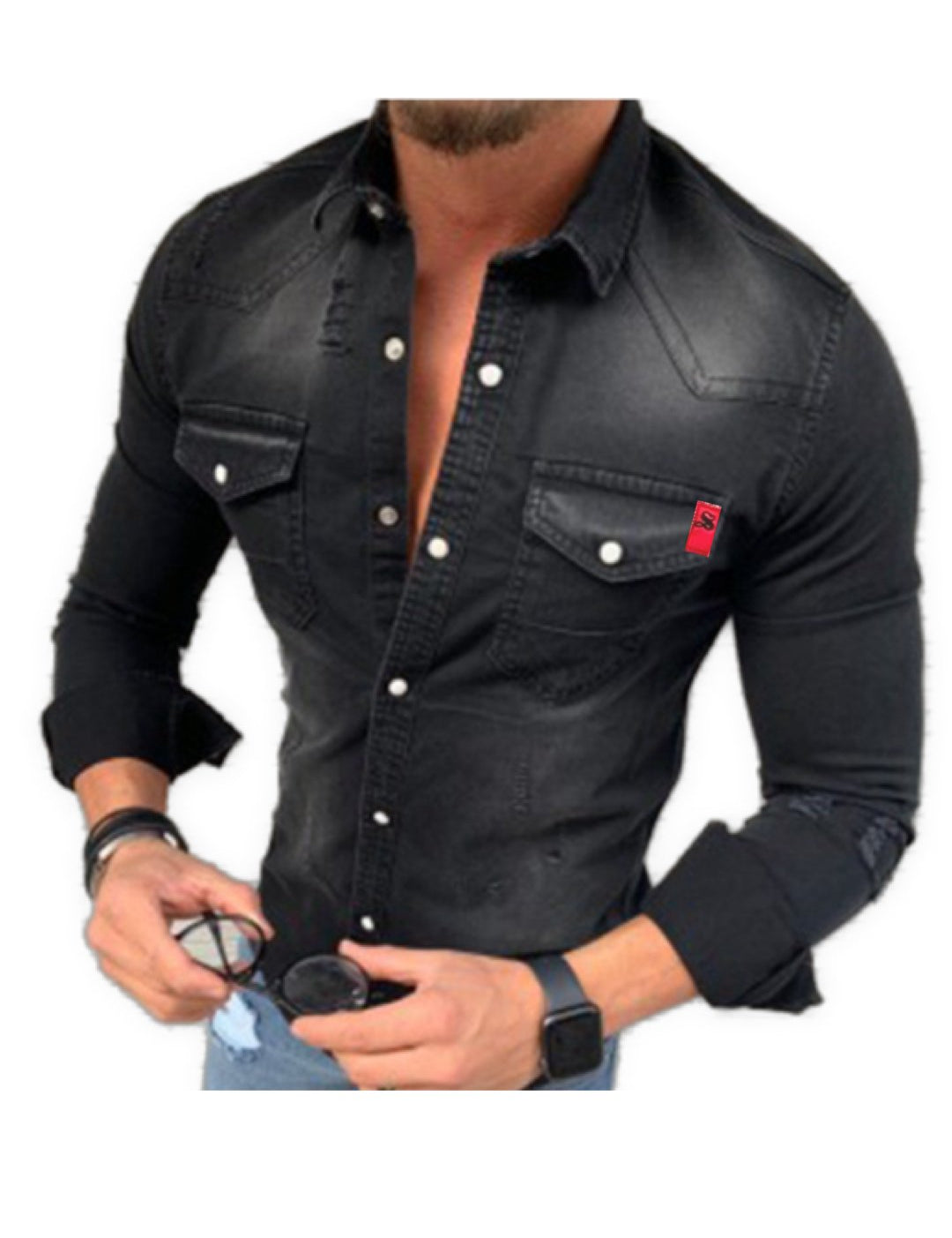 Cowboy #9 - Long Sleeves Shirt for Men - Sarman Fashion - Wholesale Clothing Fashion Brand for Men from Canada