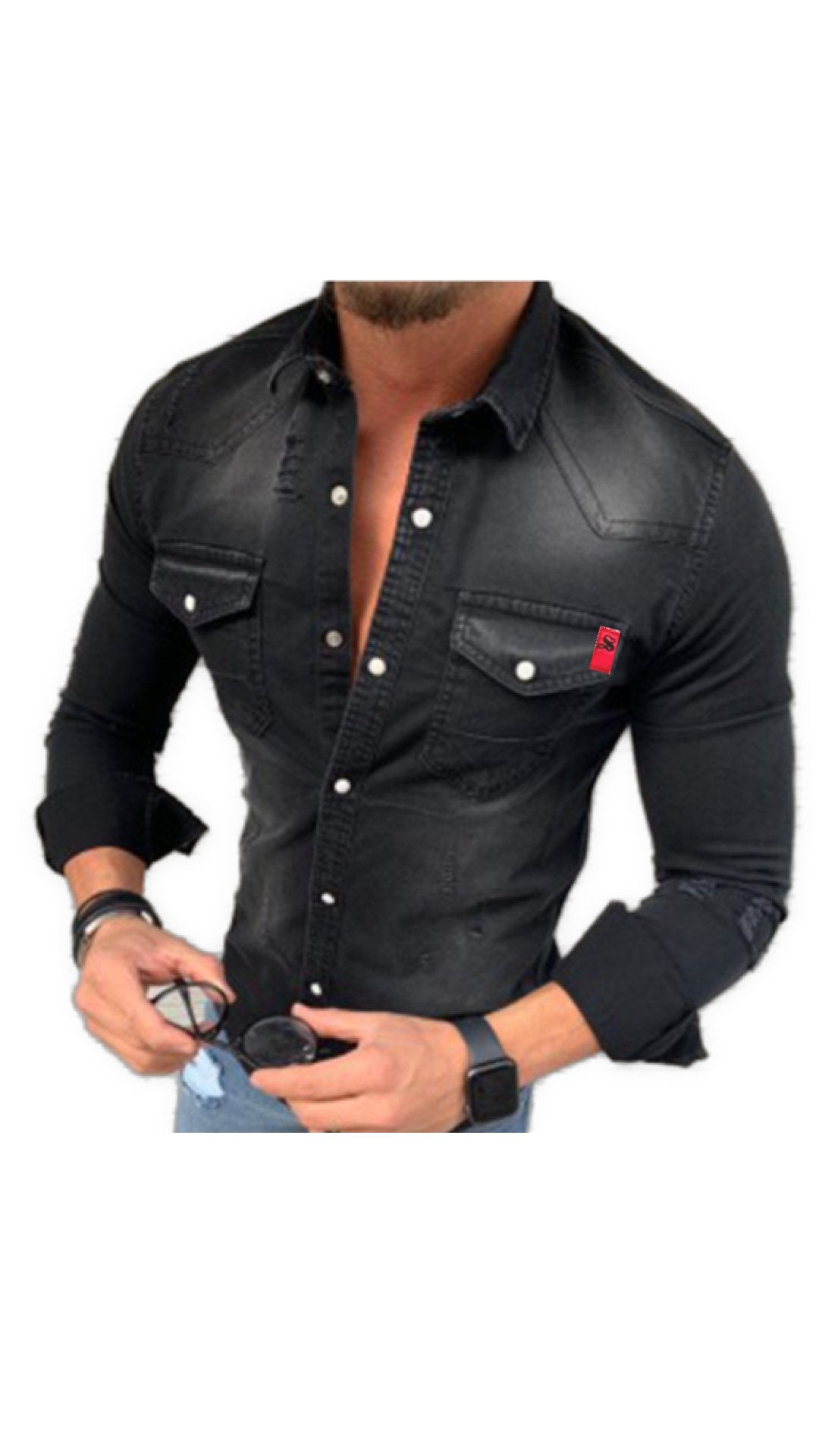Cowboy #9 - Long Sleeves Shirt for Men - Sarman Fashion - Wholesale Clothing Fashion Brand for Men from Canada