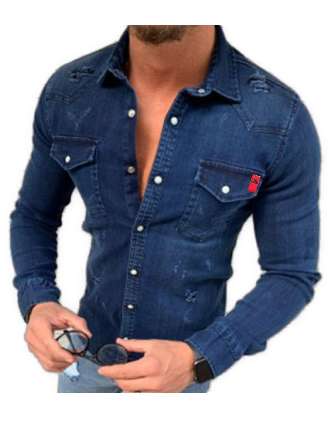 Cowboy #9 - Long Sleeves Shirt for Men - Sarman Fashion - Wholesale Clothing Fashion Brand for Men from Canada