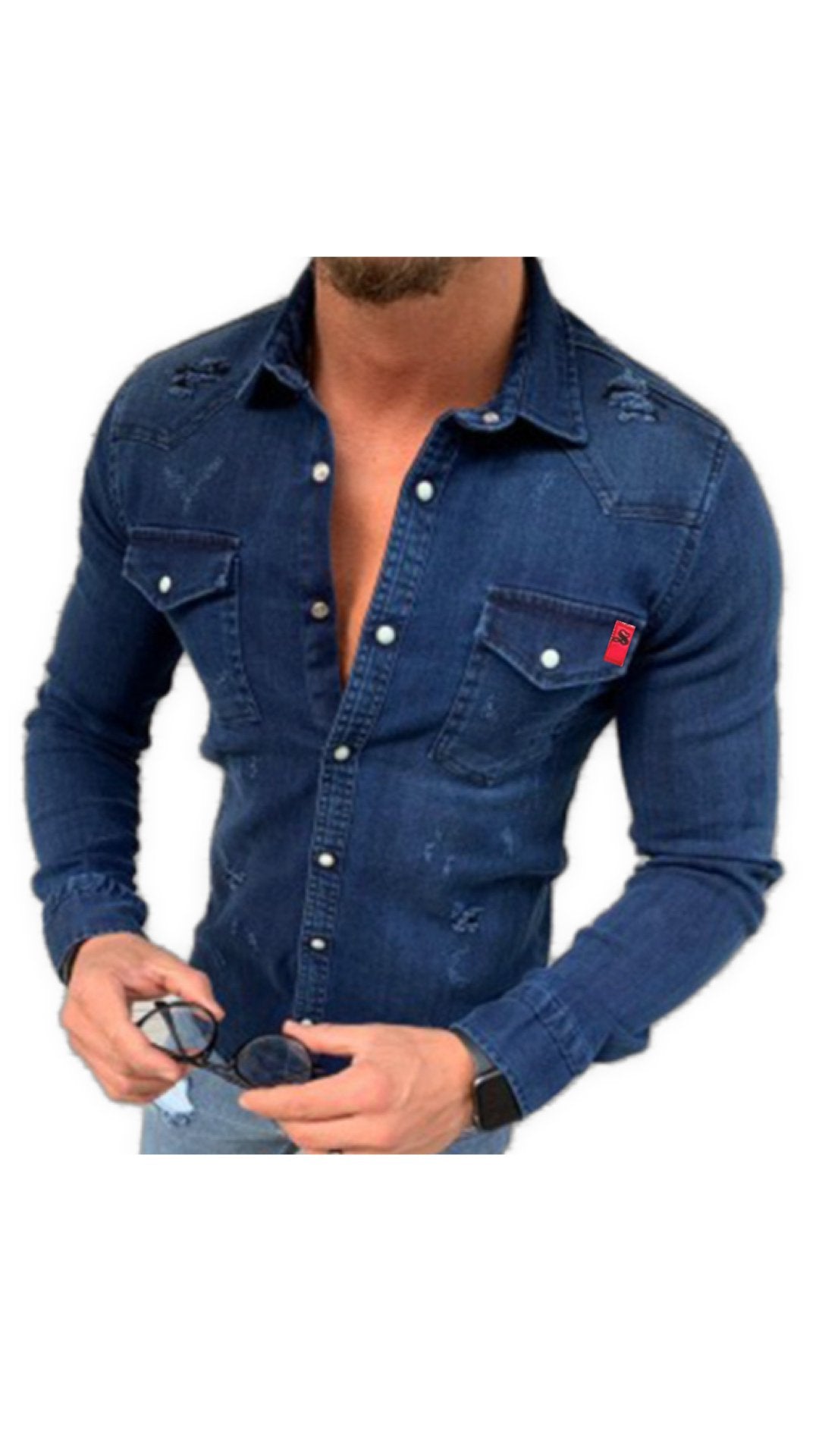 Cowboy #9 - Long Sleeves Shirt for Men - Sarman Fashion - Wholesale Clothing Fashion Brand for Men from Canada