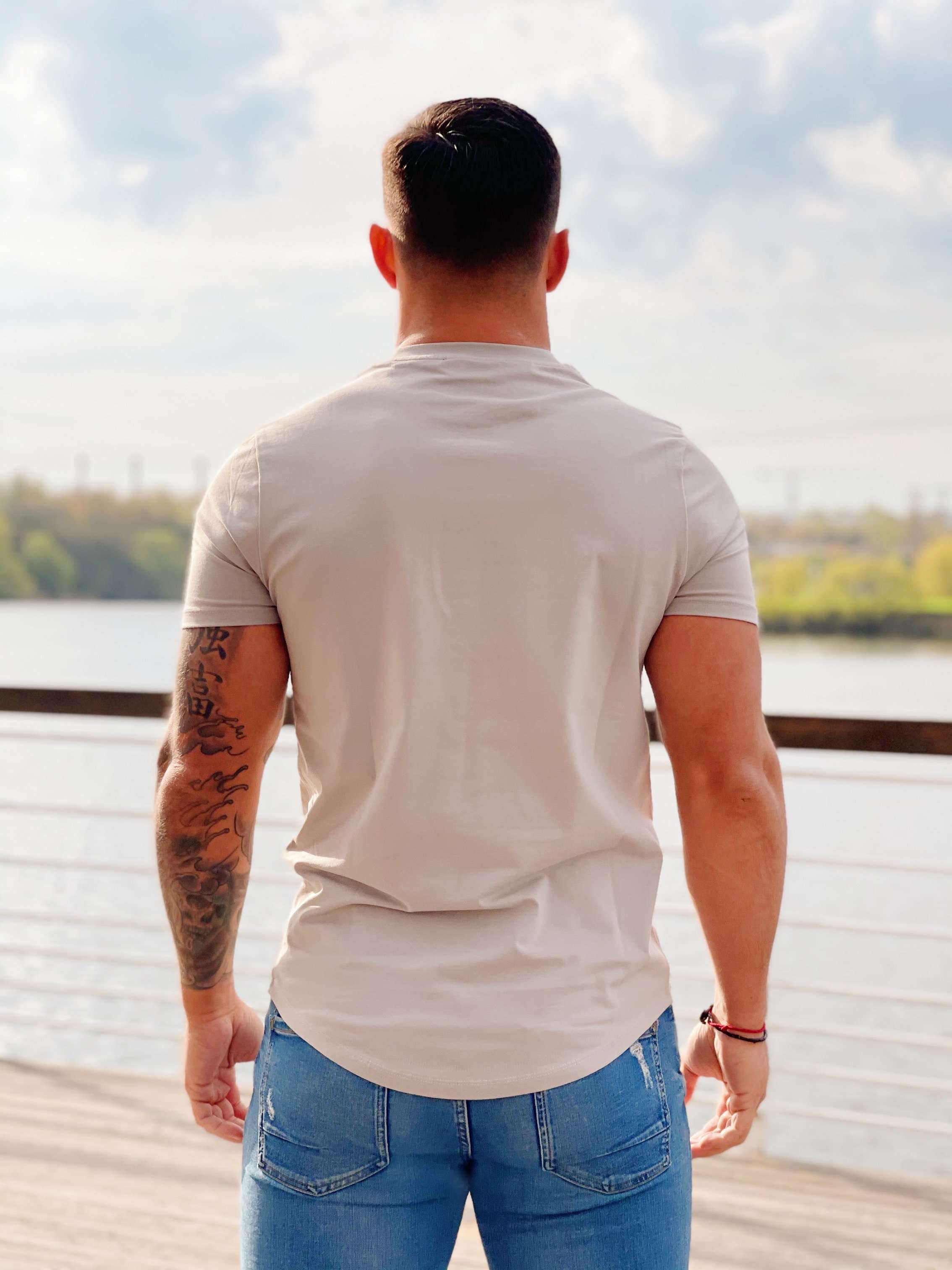 Creamyski - Creamy Short Sleeves T-Shirt for Men (PRE-ORDER DISPATCH DATE 1 JULY 2022) - Sarman Fashion - Wholesale Clothing Fashion Brand for Men from Canada