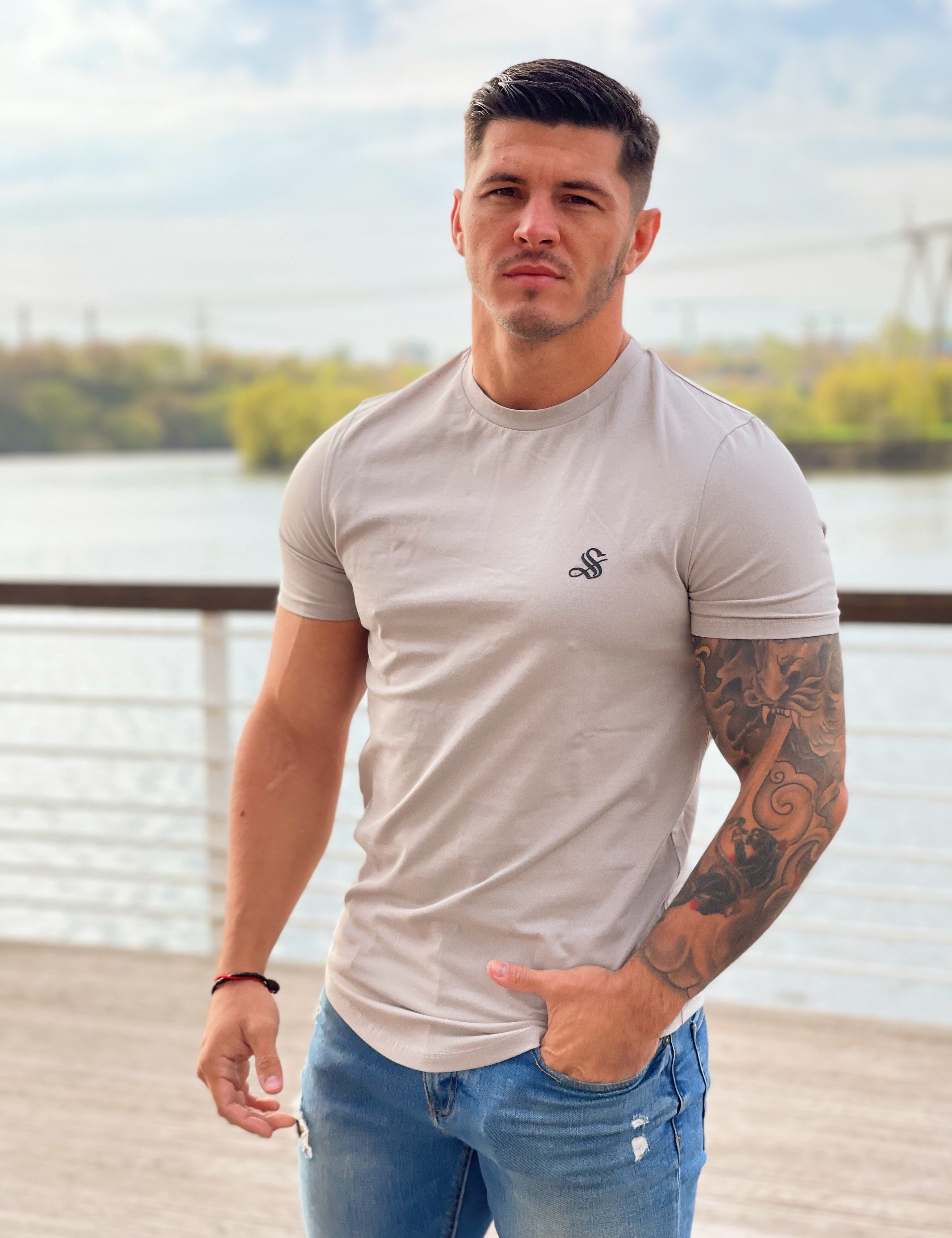 Creamyski - Creamy Short Sleeves T-Shirt for Men (PRE-ORDER DISPATCH DATE 1 JULY 2022) - Sarman Fashion - Wholesale Clothing Fashion Brand for Men from Canada