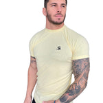 Cremol - Cream T-shirt for Men - Sarman Fashion - Wholesale Clothing Fashion Brand for Men from Canada