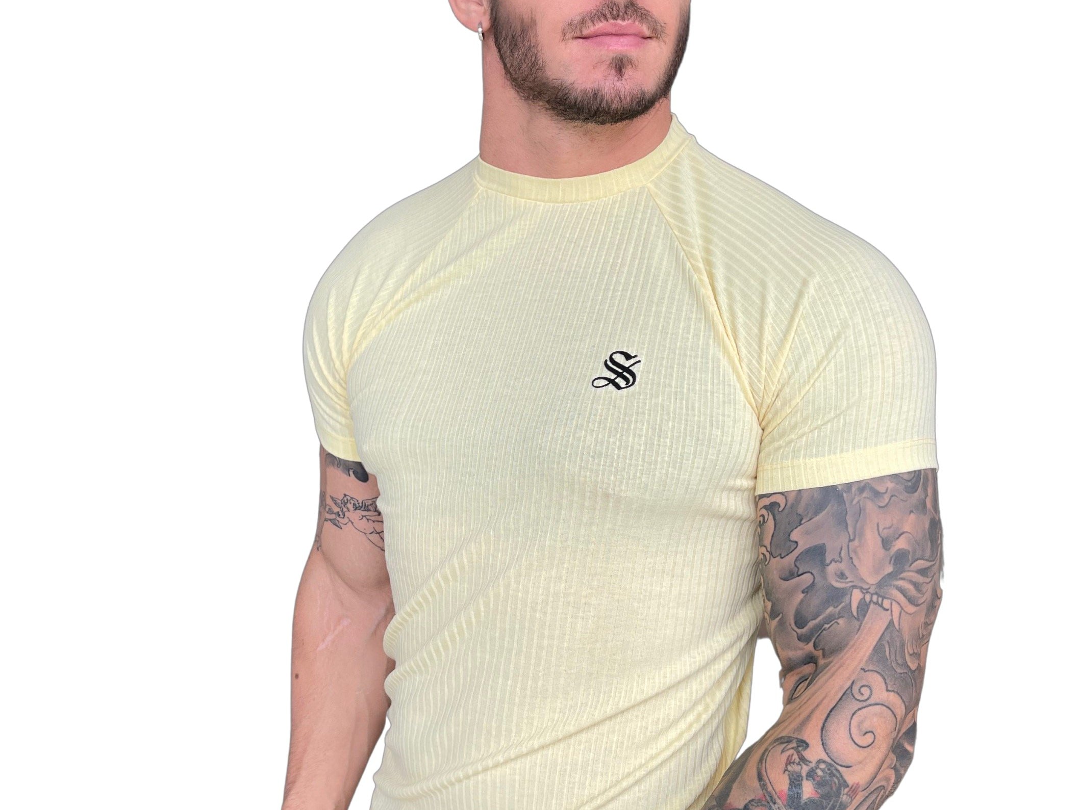 Cremol - Cream T-shirt for Men - Sarman Fashion - Wholesale Clothing Fashion Brand for Men from Canada