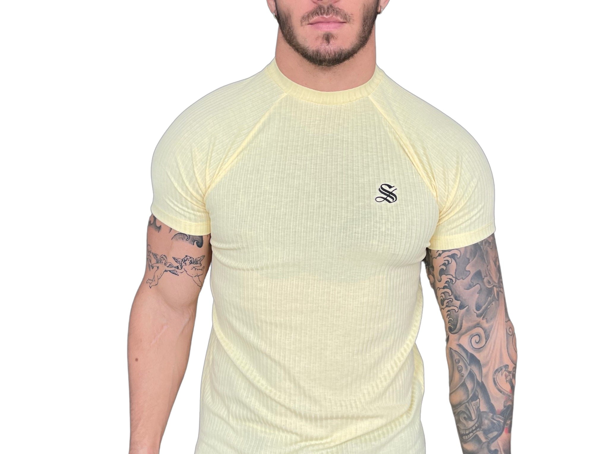 Cremol - Cream T-shirt for Men - Sarman Fashion - Wholesale Clothing Fashion Brand for Men from Canada