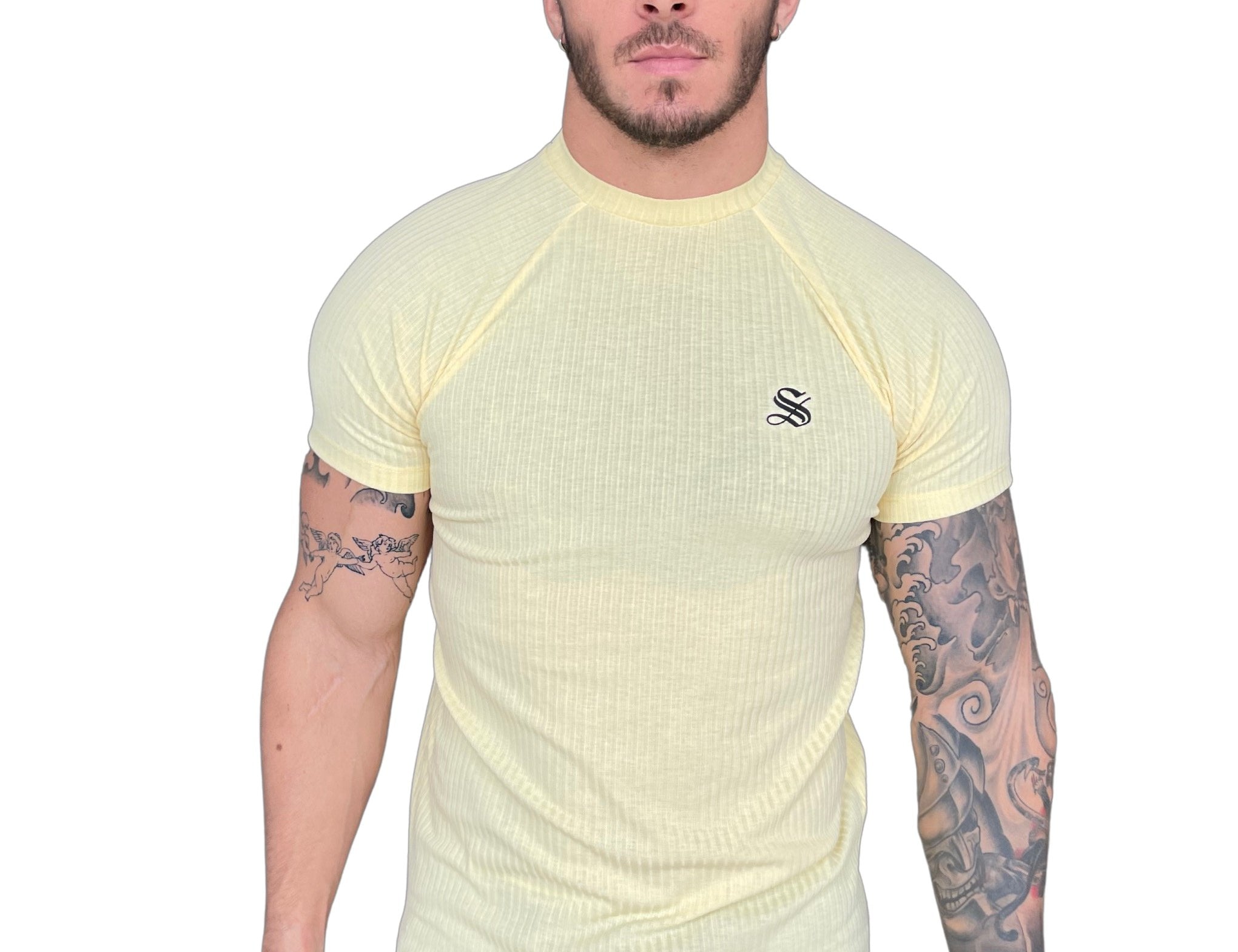 Cremol - Cream T-shirt for Men - Sarman Fashion - Wholesale Clothing Fashion Brand for Men from Canada