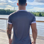 Cyberdyne - Silver T-shirt for Men (PRE-ORDER DISPATCH DATE 25 SEPTEMBER) - Sarman Fashion - Wholesale Clothing Fashion Brand for Men from Canada