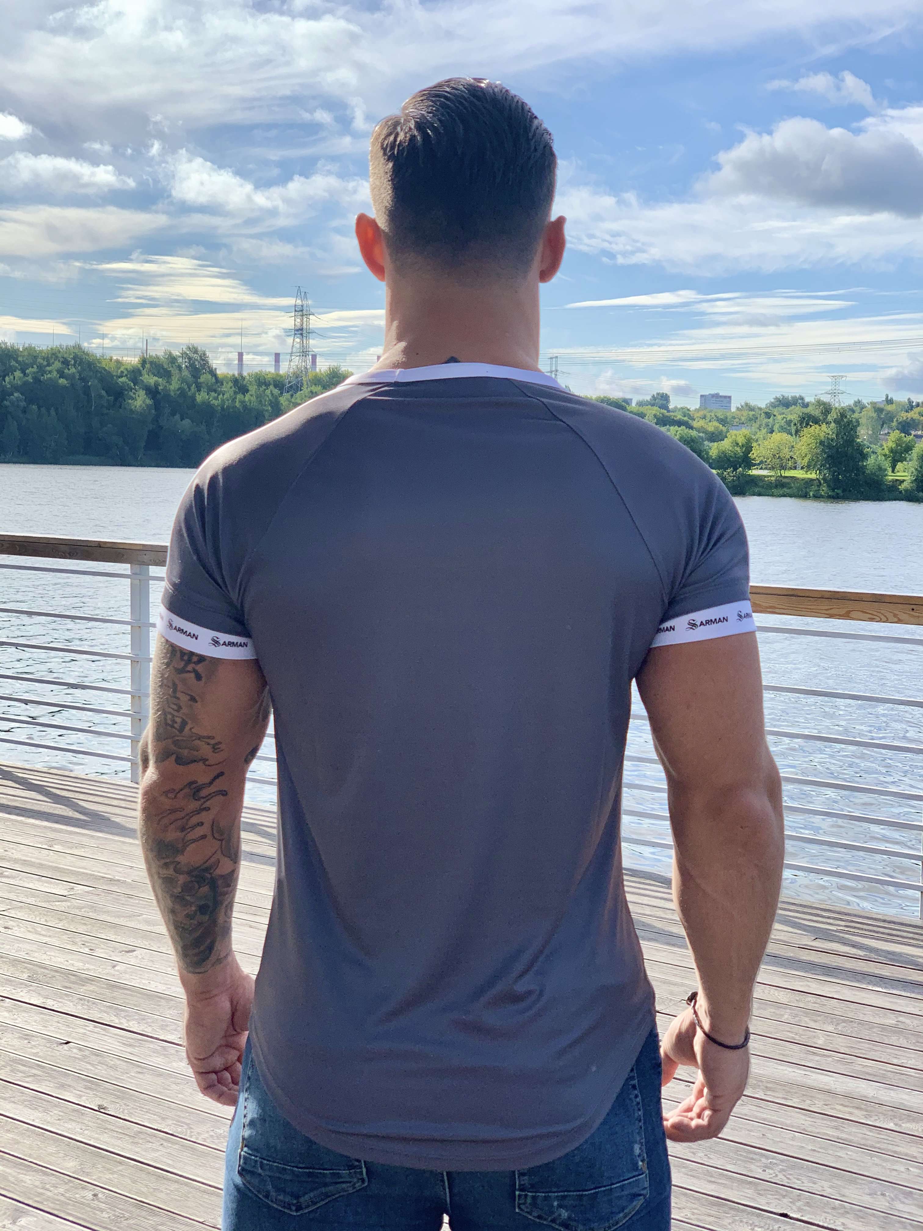 Cyberdyne - Silver T-shirt for Men (PRE-ORDER DISPATCH DATE 25 SEPTEMBER) - Sarman Fashion - Wholesale Clothing Fashion Brand for Men from Canada