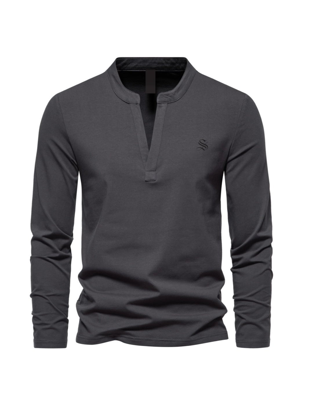 Deep V - Long Sleeves Shirt for Men - Sarman Fashion - Wholesale Clothing Fashion Brand for Men from Canada