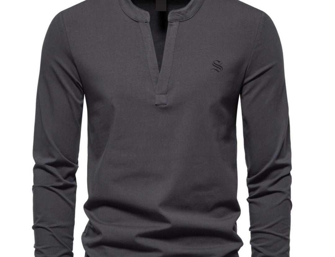 Deep V - Long Sleeves Shirt for Men - Sarman Fashion - Wholesale Clothing Fashion Brand for Men from Canada