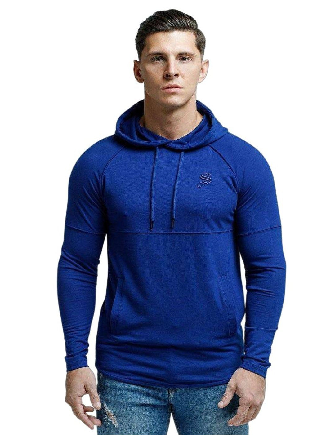 Deluge - Blue Hoodie for Men (PRE-ORDER DISPATCH DATE 25 September 2024) - Sarman Fashion - Wholesale Clothing Fashion Brand for Men from Canada