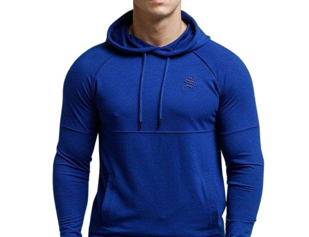 Deluge - Blue Hoodie for Men (PRE-ORDER DISPATCH DATE 25 September 2024) - Sarman Fashion - Wholesale Clothing Fashion Brand for Men from Canada