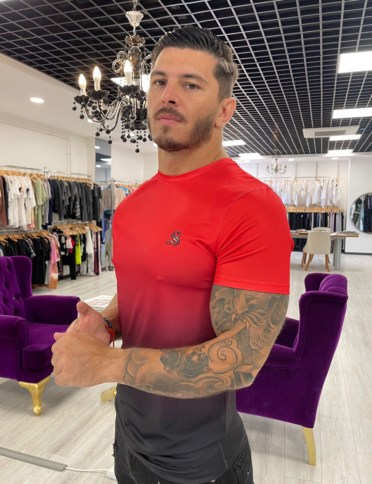 Devil #2 - Red/Black T-Shirt for Men (PRE-ORDER DISPATCH DATE 1 JULY 2022) - Sarman Fashion - Wholesale Clothing Fashion Brand for Men from Canada