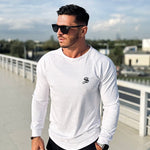 Dinger - White Long Sleeves Shirt for Men - Sarman Fashion - Wholesale Clothing Fashion Brand for Men from Canada