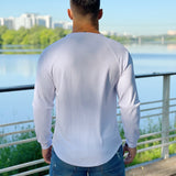 Dinger - White Long Sleeves Shirt for Men - Sarman Fashion - Wholesale Clothing Fashion Brand for Men from Canada