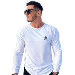 Dinger - White Long Sleeves Shirt for Men - Sarman Fashion - Wholesale Clothing Fashion Brand for Men from Canada