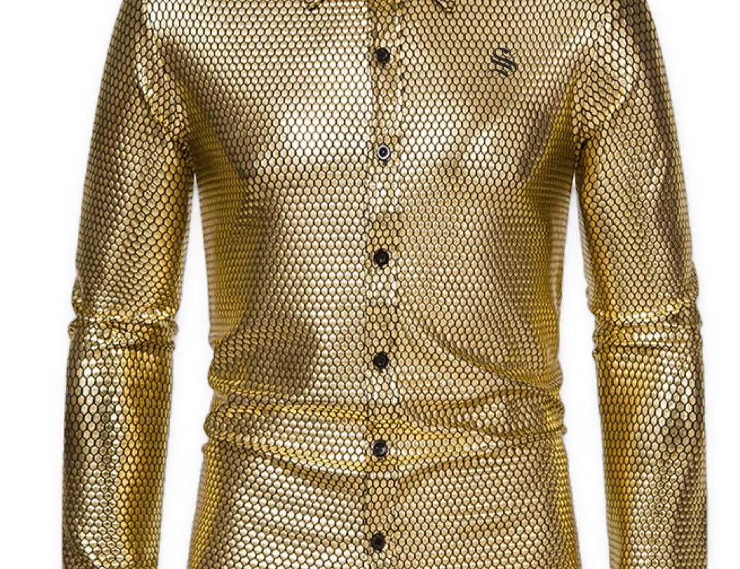 Disco- Long Sleeves Shirt for Men - Sarman Fashion - Wholesale Clothing Fashion Brand for Men from Canada