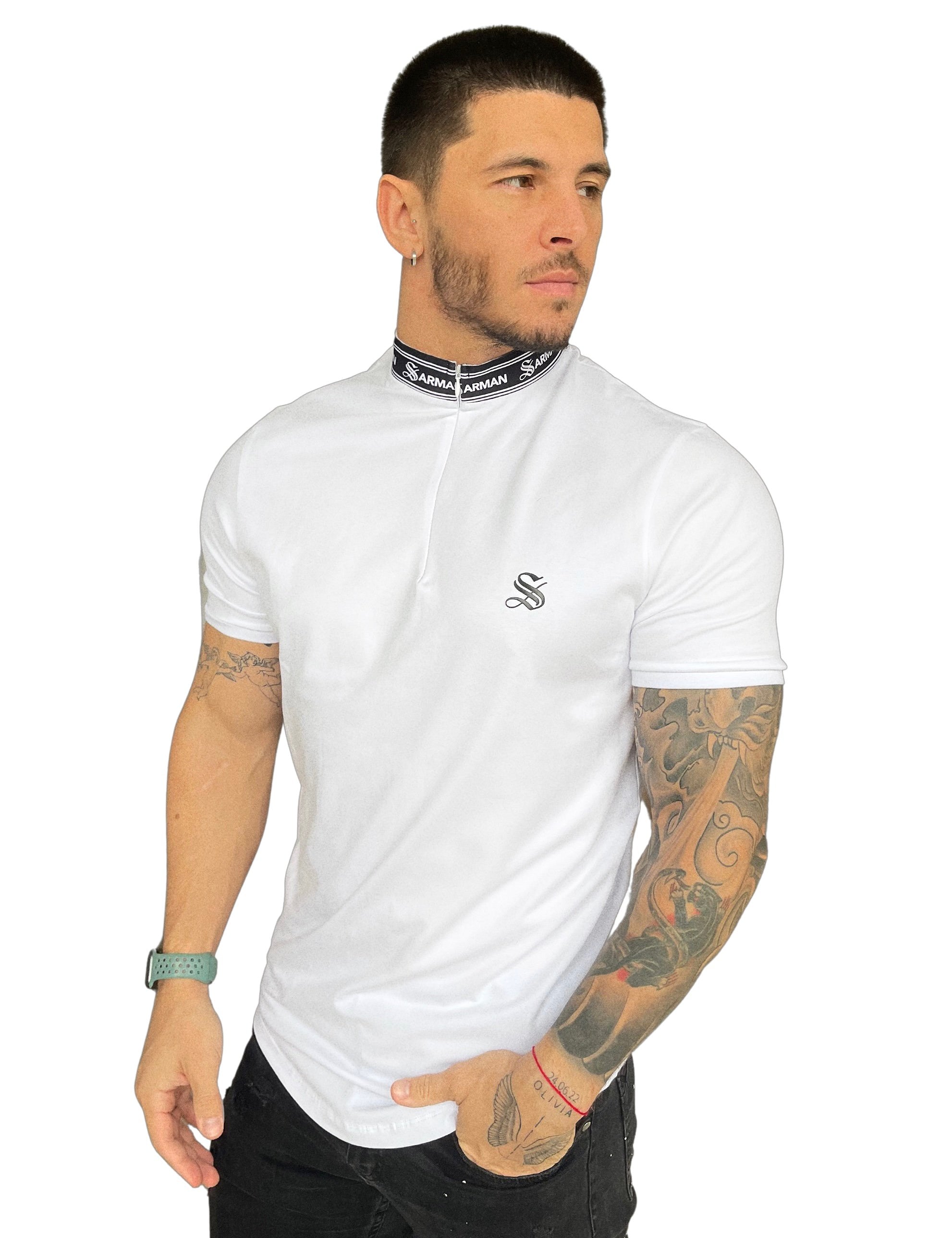 Dom 1 - White T-shirt for Men - Sarman Fashion - Wholesale Clothing Fashion Brand for Men from Canada