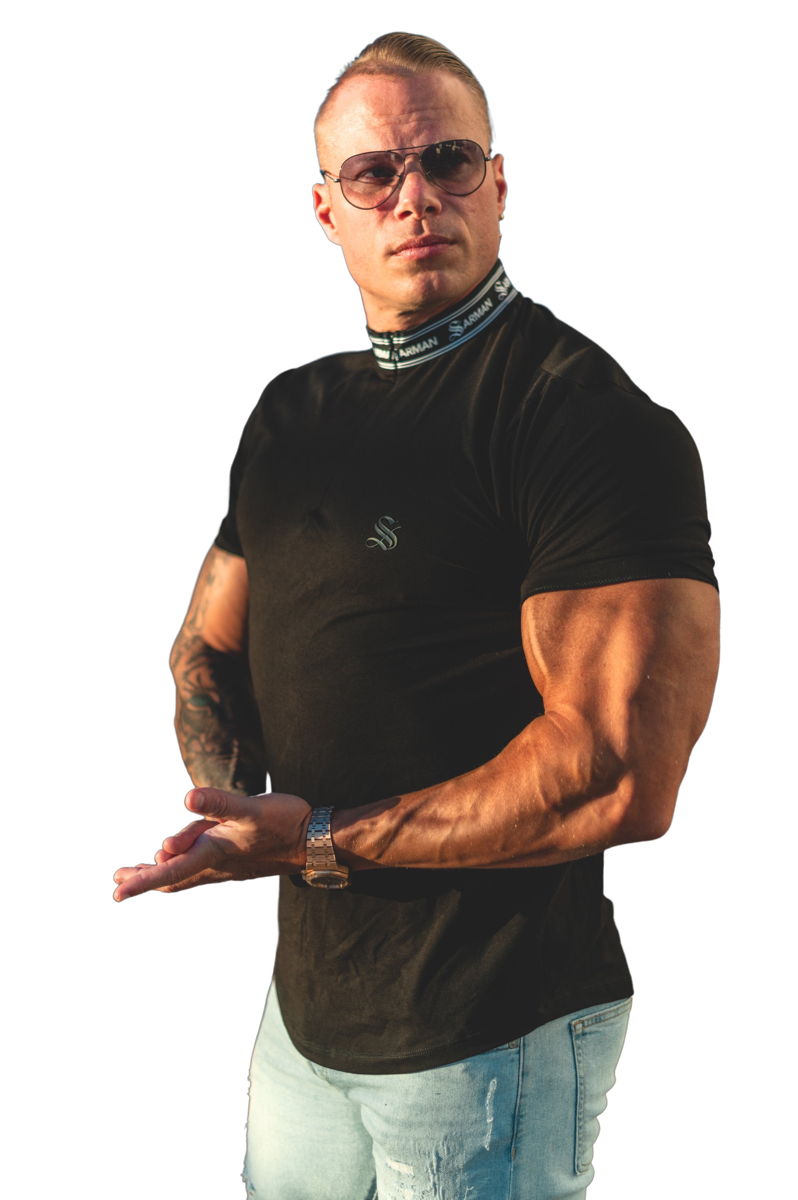 Dom 2 - Black T-shirt for Men - Sarman Fashion - Wholesale Clothing Fashion Brand for Men from Canada