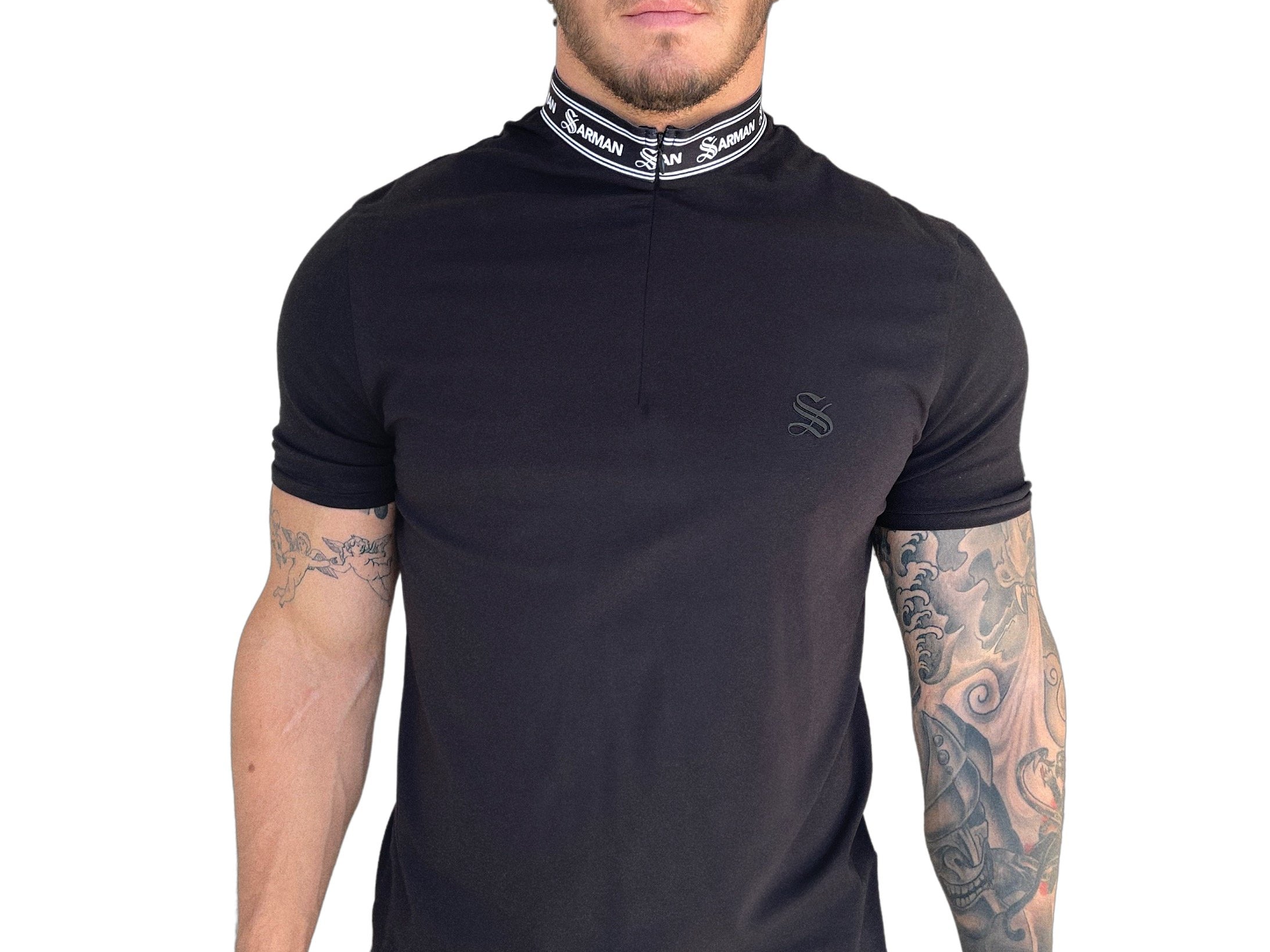 Dom 2 - Black T-shirt for Men - Sarman Fashion - Wholesale Clothing Fashion Brand for Men from Canada