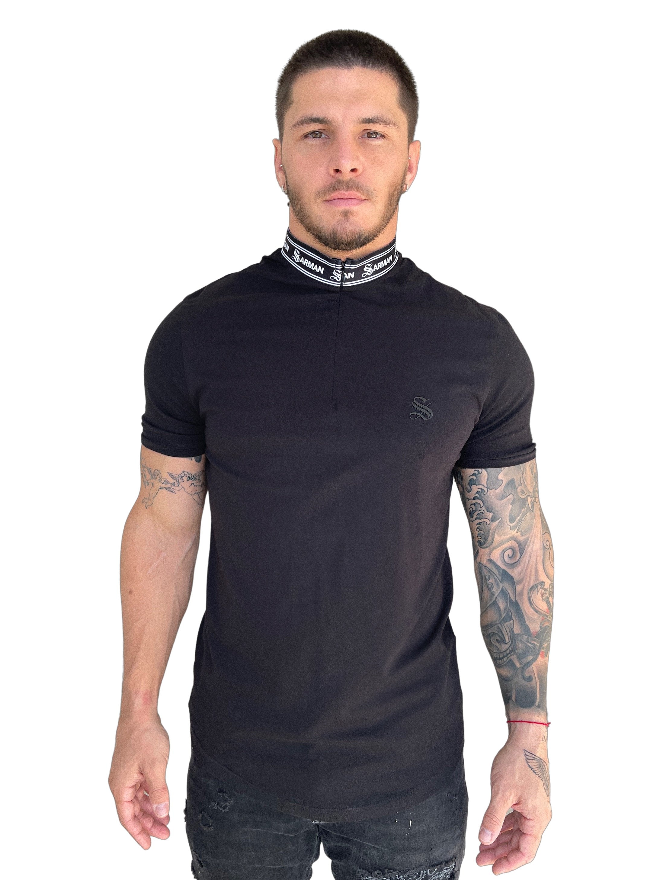 Dom 2 - Black T-shirt for Men - Sarman Fashion - Wholesale Clothing Fashion Brand for Men from Canada