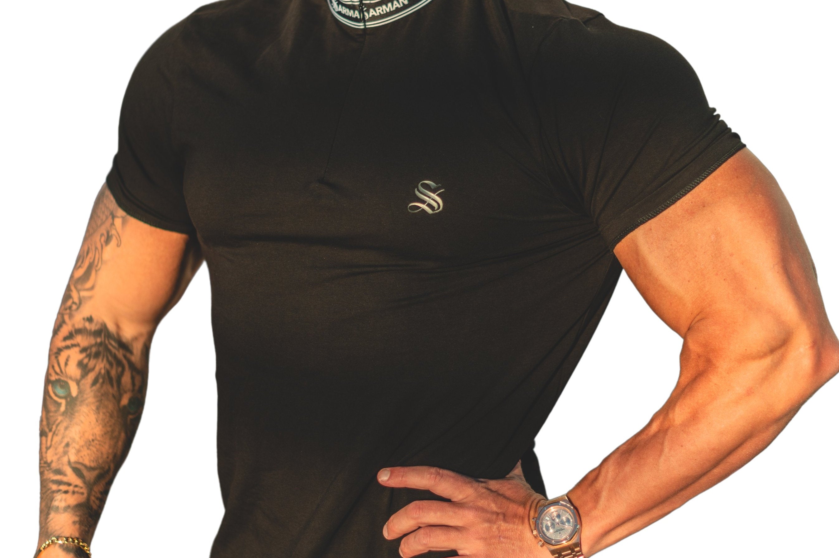 Dom 2 - Black T-shirt for Men - Sarman Fashion - Wholesale Clothing Fashion Brand for Men from Canada