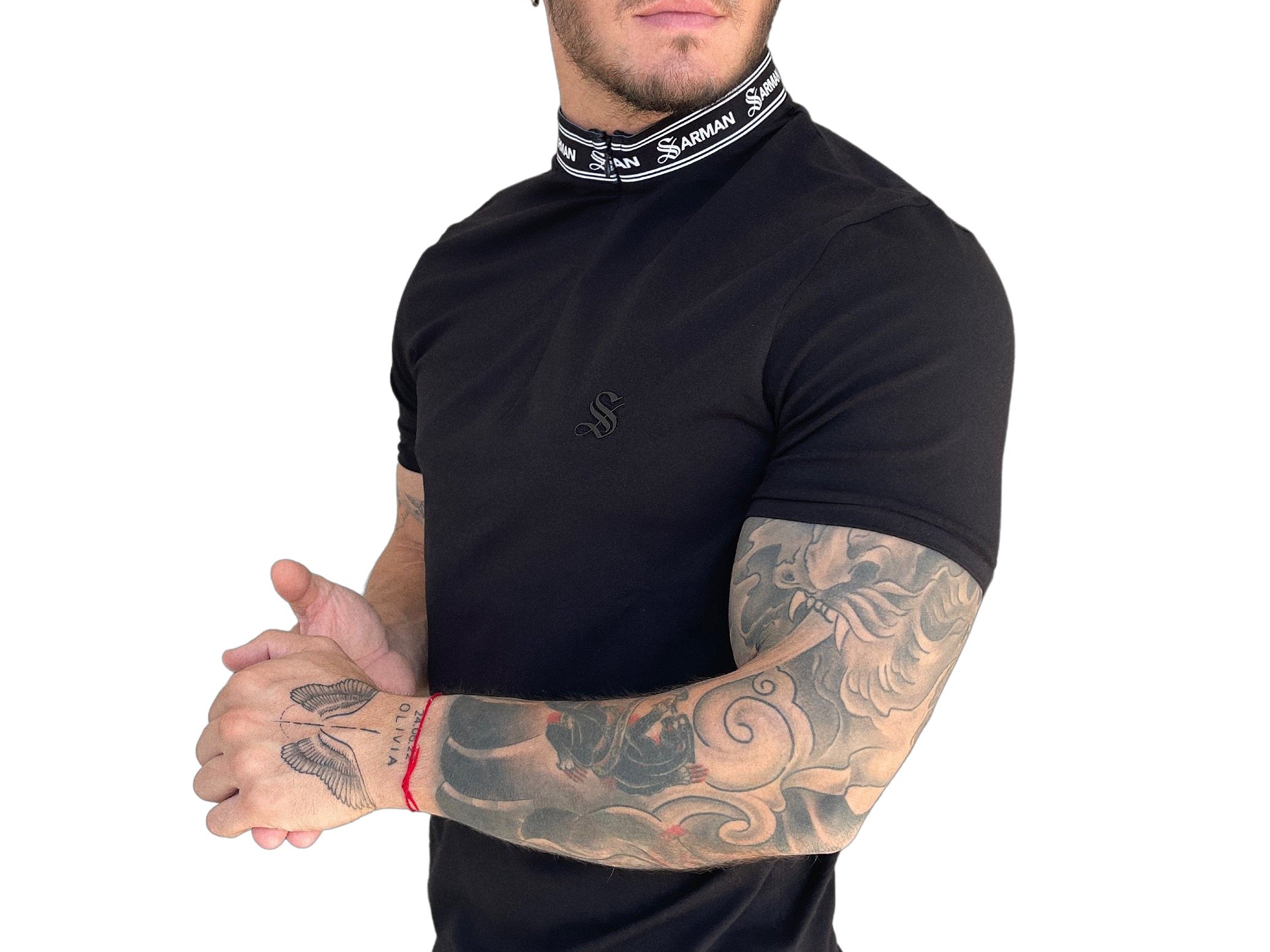 Dom 2 - Black T-shirt for Men - Sarman Fashion - Wholesale Clothing Fashion Brand for Men from Canada