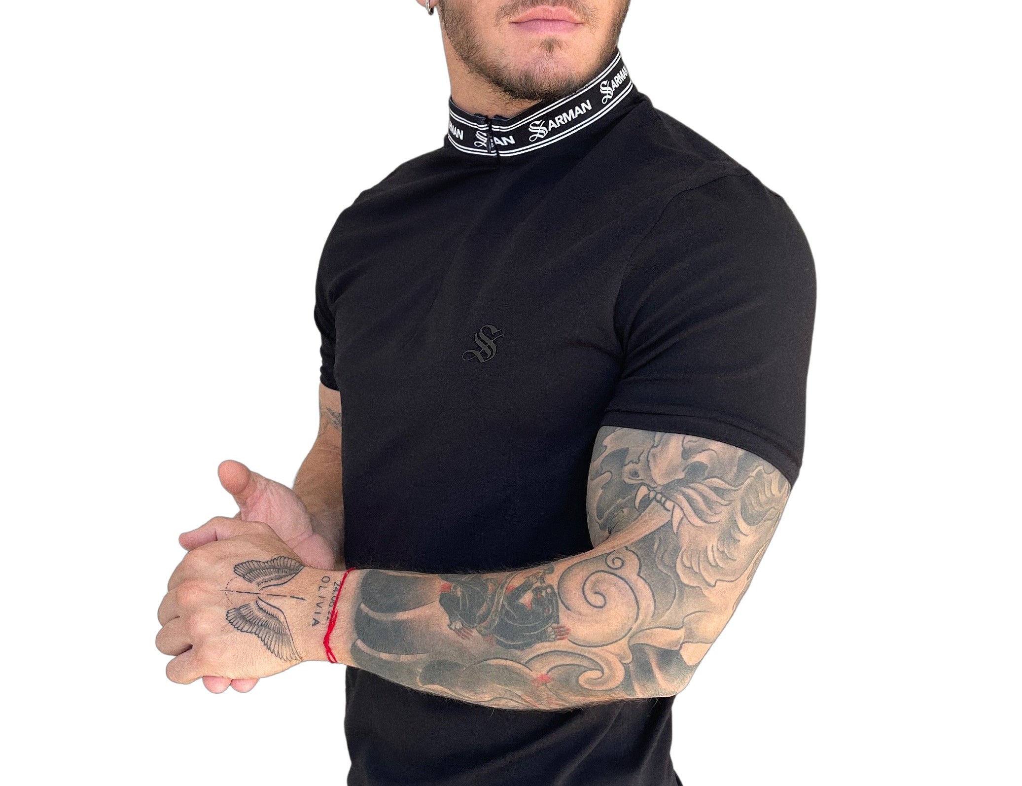 Dom 2 - Black T-shirt for Men - Sarman Fashion - Wholesale Clothing Fashion Brand for Men from Canada