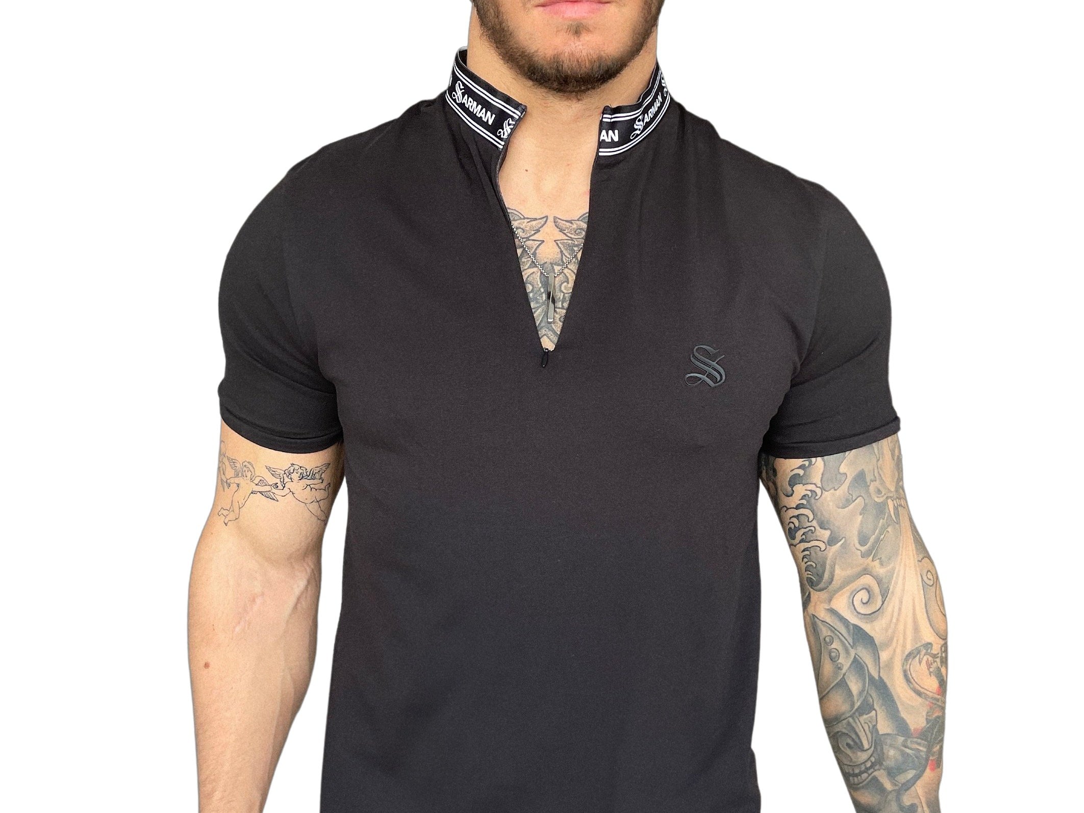 Dom 2 - Black T-shirt for Men - Sarman Fashion - Wholesale Clothing Fashion Brand for Men from Canada