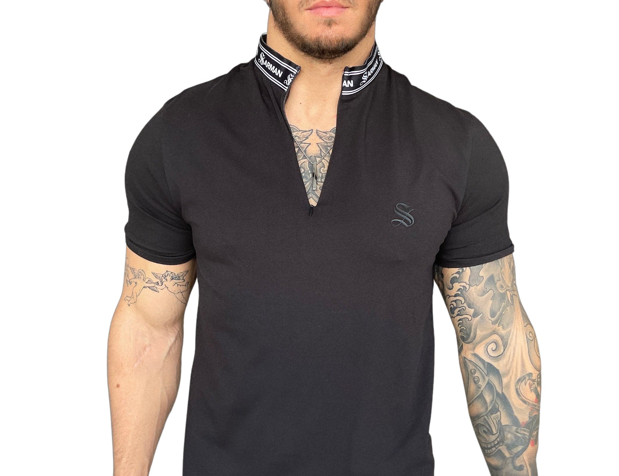 Dom 2 - Black T-shirt for Men - Sarman Fashion - Wholesale Clothing Fashion Brand for Men from Canada