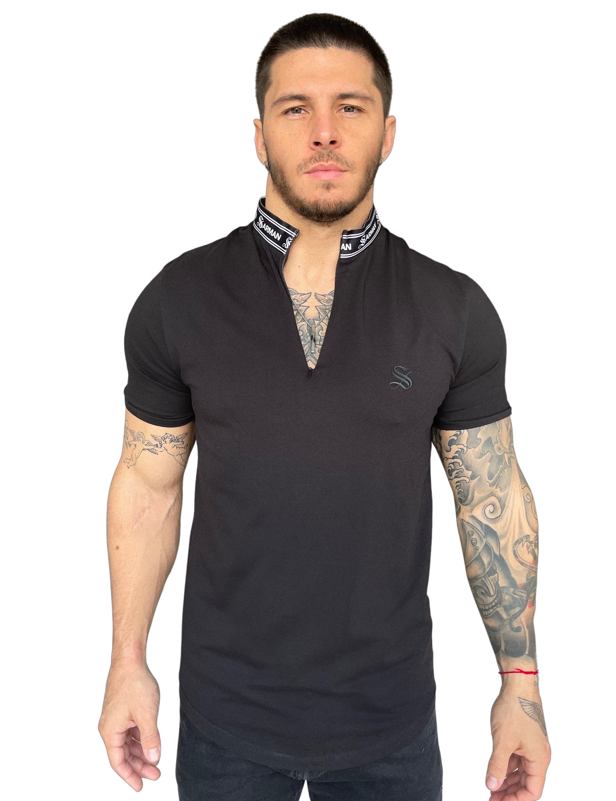 Dom 2 - Black T-shirt for Men - Sarman Fashion - Wholesale Clothing Fashion Brand for Men from Canada