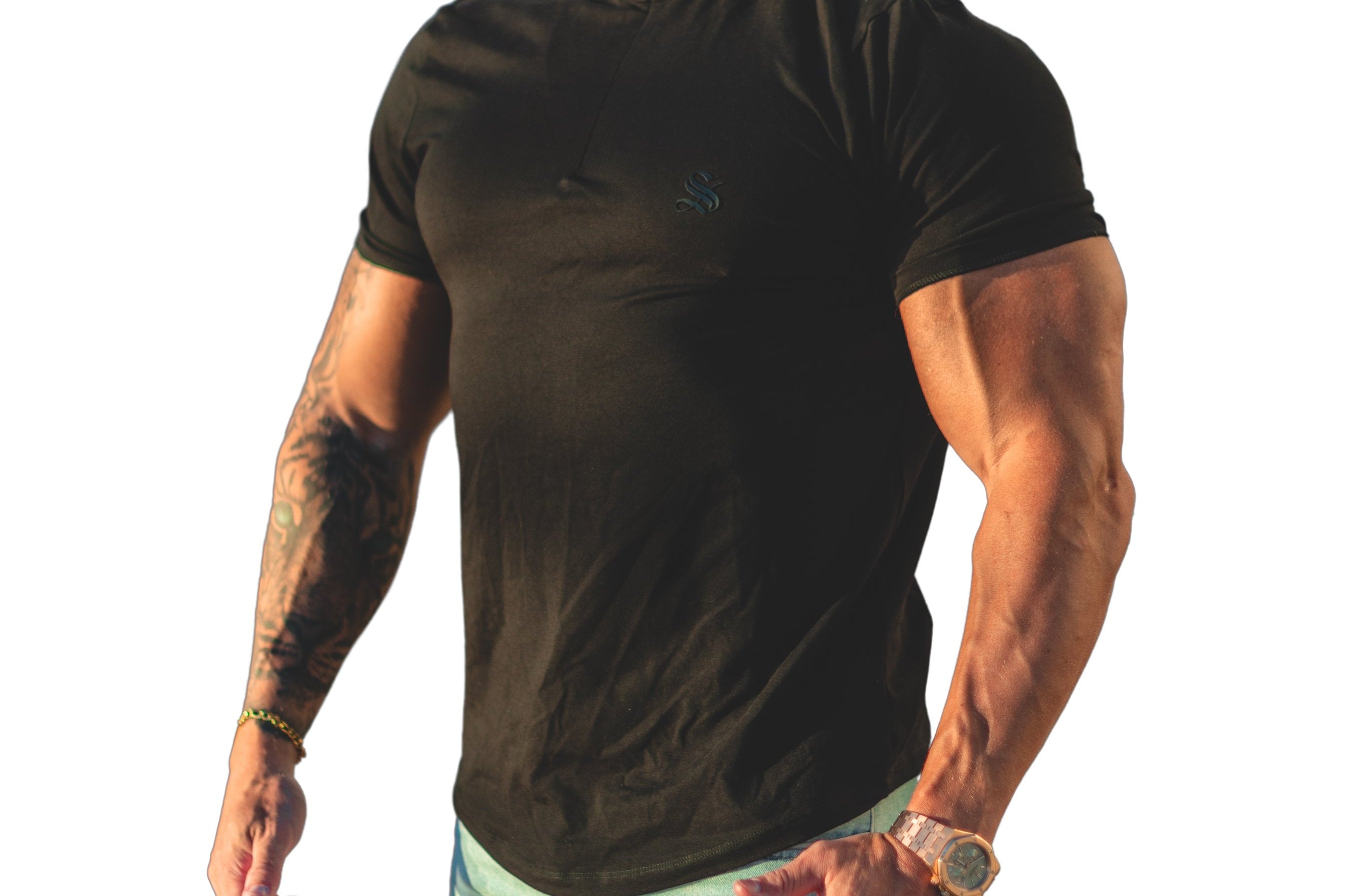 Dom 2 - Black T-shirt for Men - Sarman Fashion - Wholesale Clothing Fashion Brand for Men from Canada