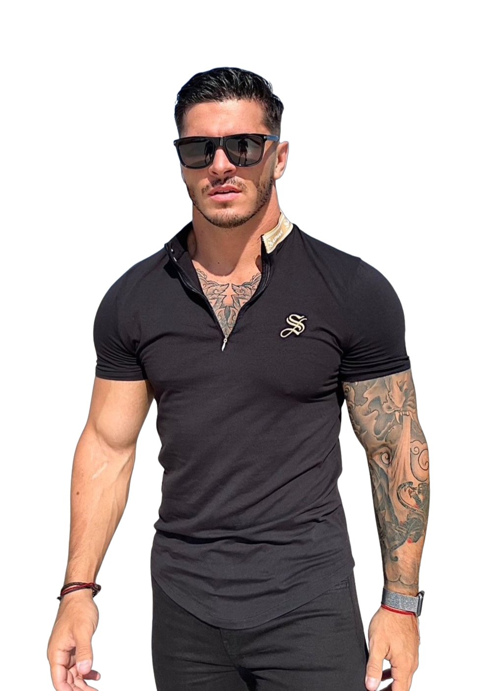 Domination - Black T-shirt for Men - Sarman Fashion - Wholesale Clothing Fashion Brand for Men from Canada