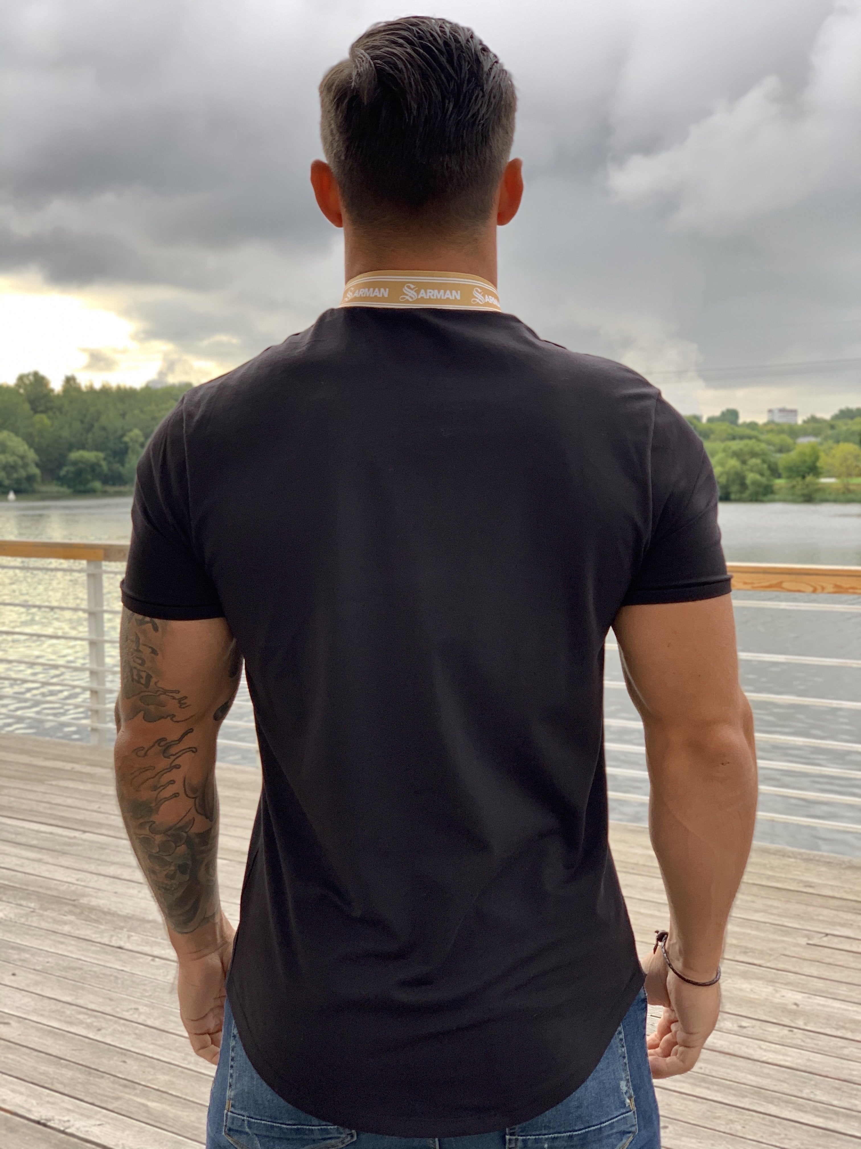 Domination - Black T-shirt for Men (PRE-ORDER DISPATCH DATE 25 SEPTEMBER) - Sarman Fashion - Wholesale Clothing Fashion Brand for Men from Canada