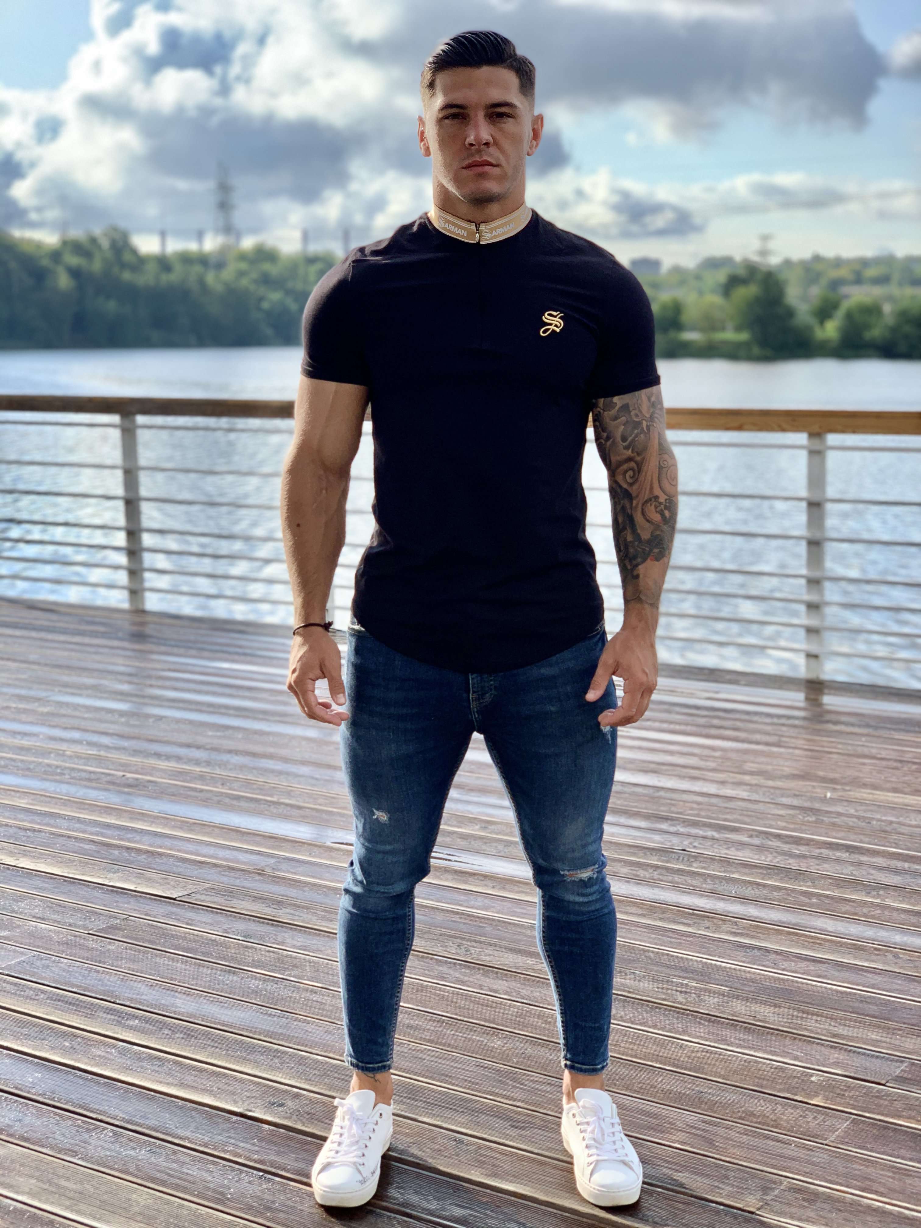 Domination - Black T-shirt for Men (PRE-ORDER DISPATCH DATE 25 SEPTEMBER) - Sarman Fashion - Wholesale Clothing Fashion Brand for Men from Canada