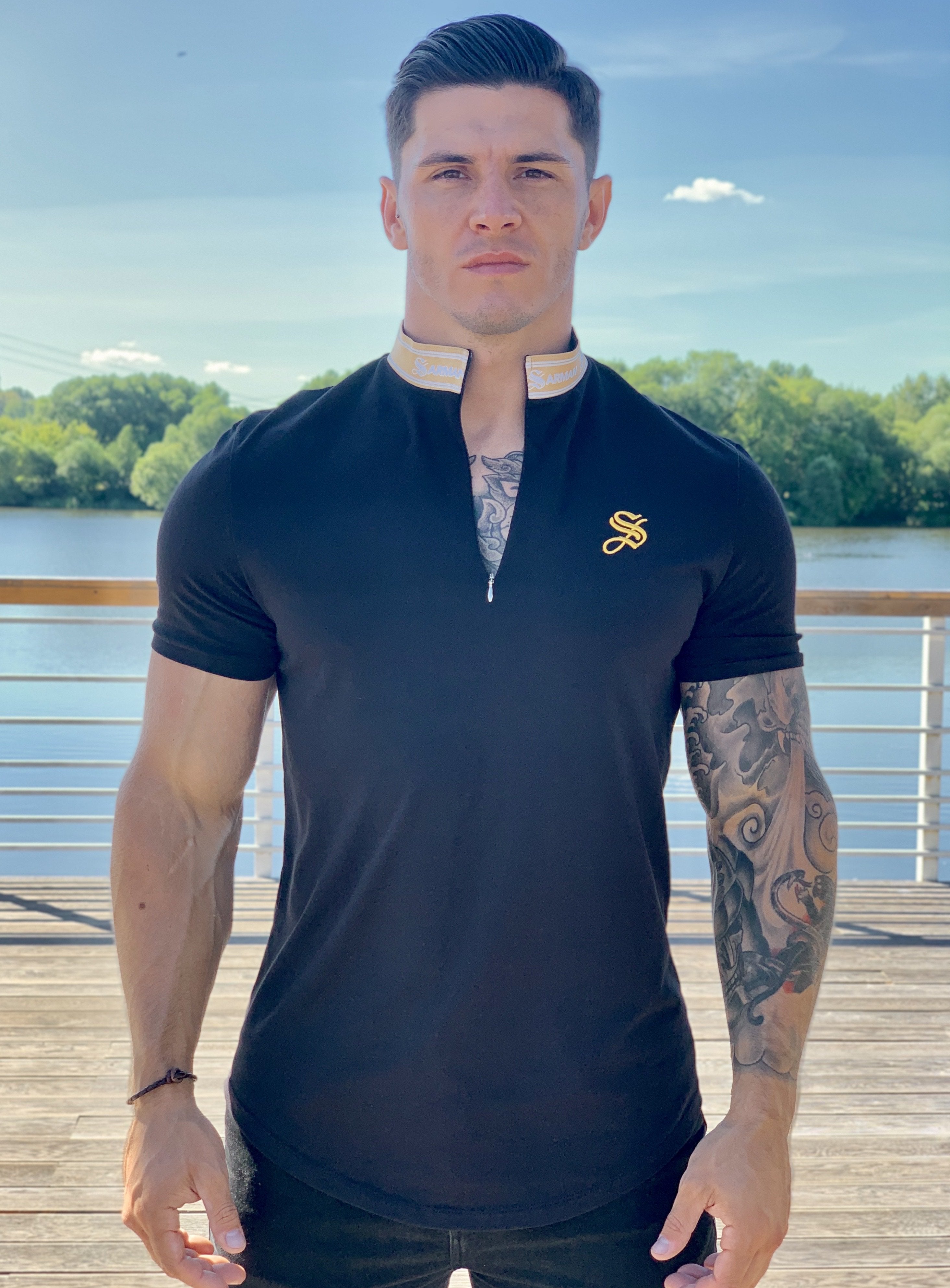 Domination - Black T-shirt for Men (PRE-ORDER DISPATCH DATE 25 SEPTEMBER) - Sarman Fashion - Wholesale Clothing Fashion Brand for Men from Canada