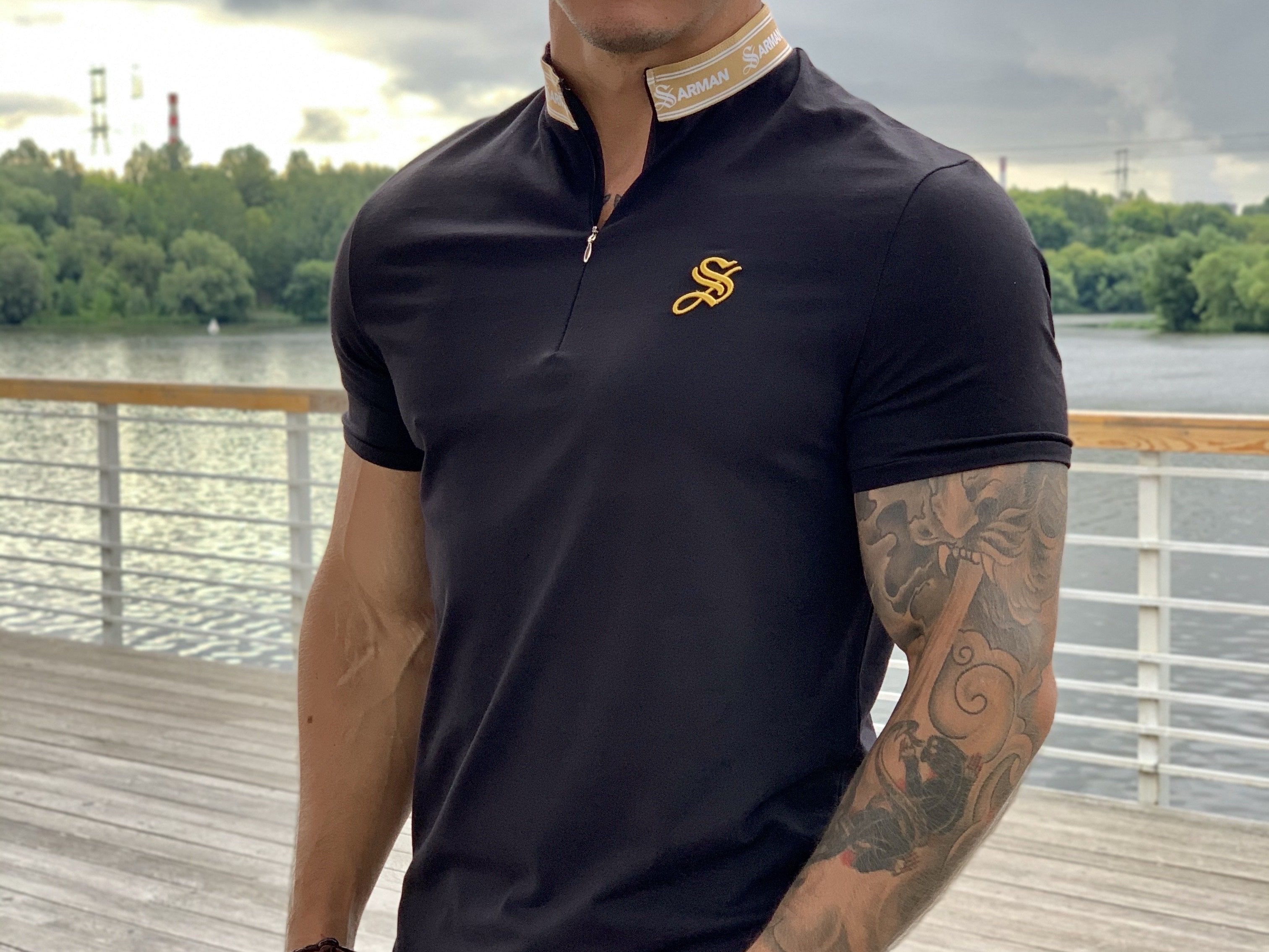 Domination - Black T-shirt for Men (PRE-ORDER DISPATCH DATE 25 SEPTEMBER) - Sarman Fashion - Wholesale Clothing Fashion Brand for Men from Canada