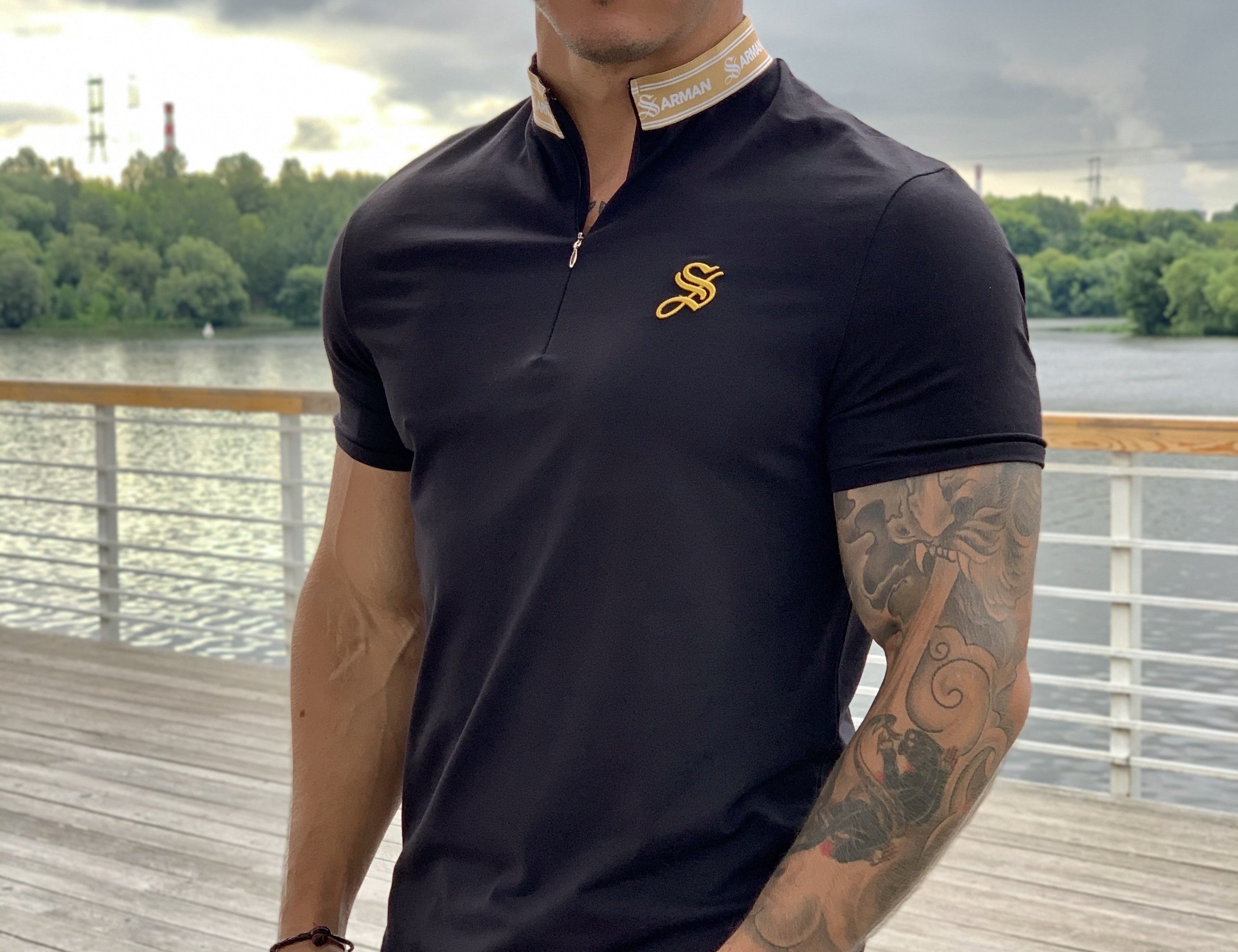 Domination - Black T-shirt for Men (PRE-ORDER DISPATCH DATE 25 SEPTEMBER) - Sarman Fashion - Wholesale Clothing Fashion Brand for Men from Canada