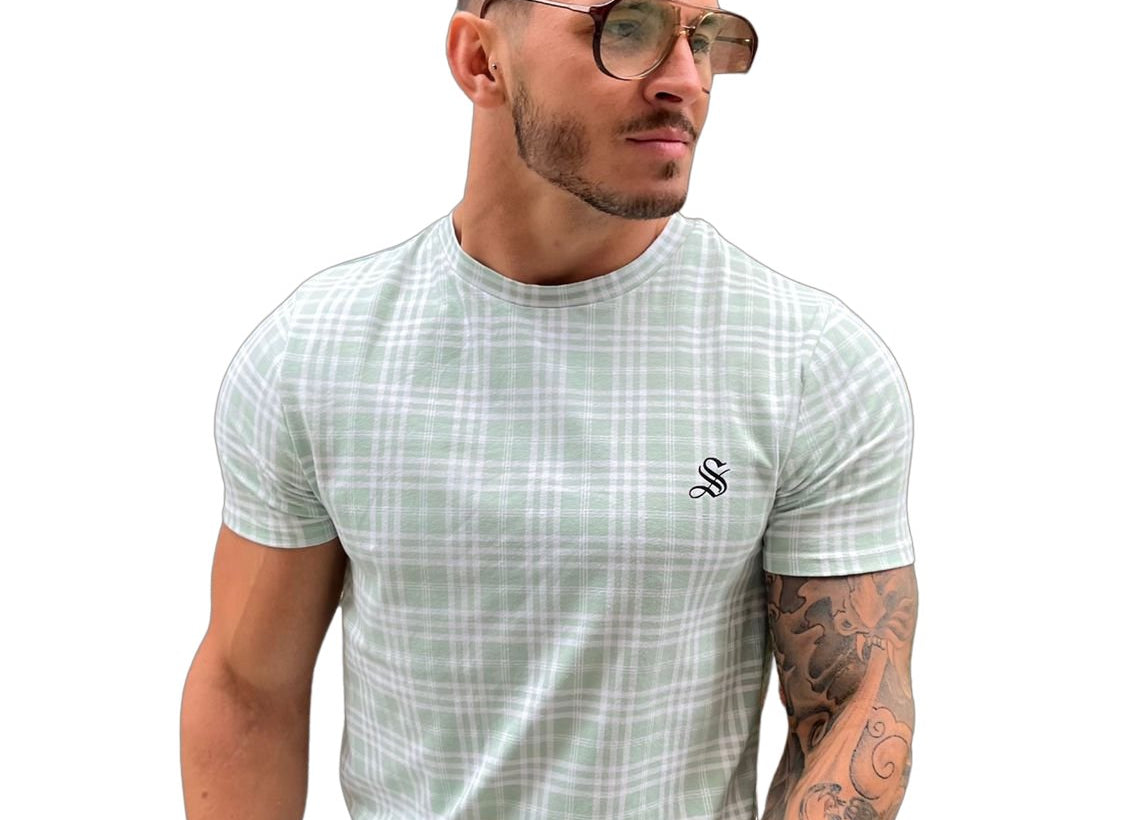 Dove - Green/White Men’s T-Shirt - Sarman Fashion - Wholesale Clothing Fashion Brand for Men from Canada