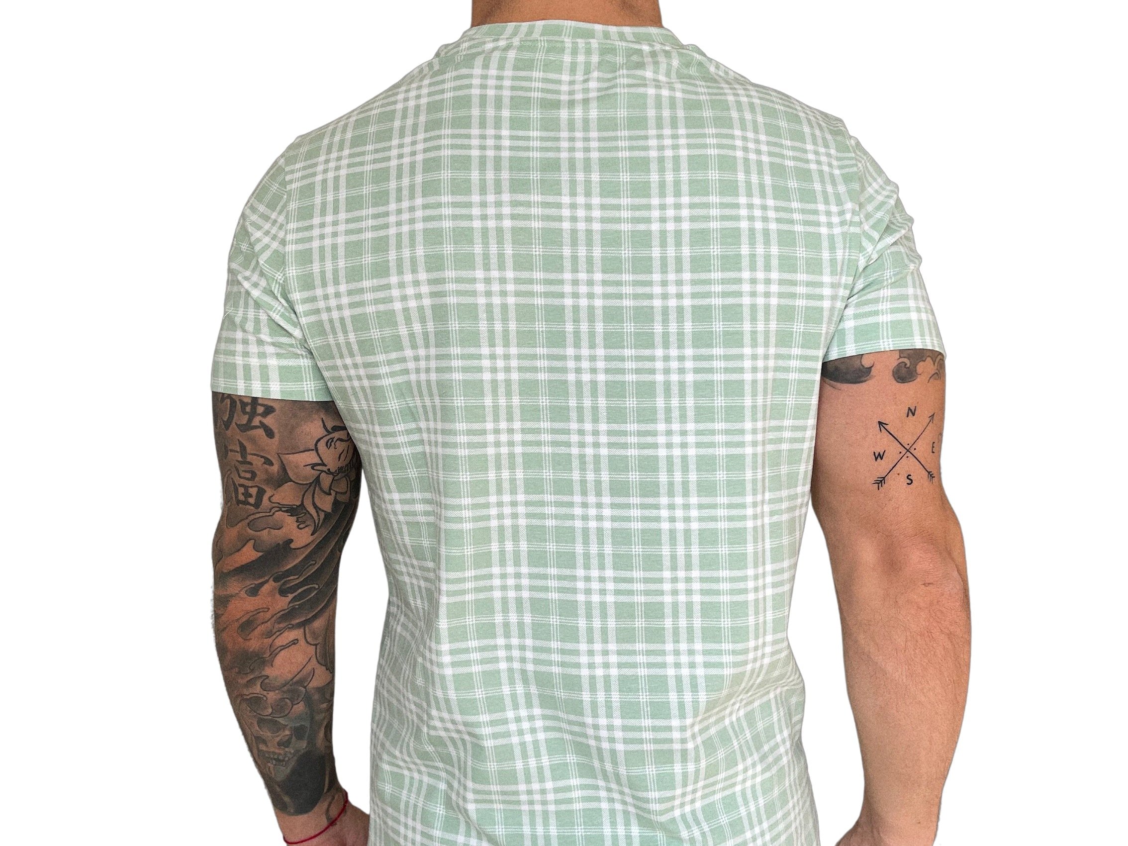 Dove - Green/White Men’s T-Shirt - Sarman Fashion - Wholesale Clothing Fashion Brand for Men from Canada